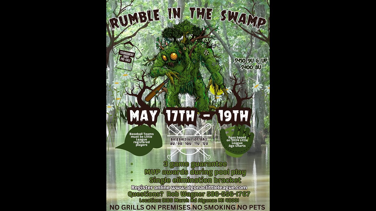 Rumble in the Swamp - Little League Baseball & Softball