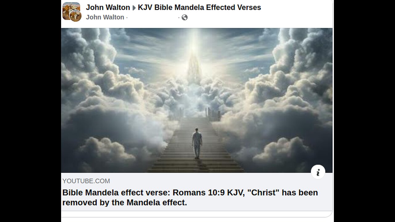 Bible Mandela effect verse: Romans 10:9 KJV, "Christ" has been removed by the Mandela effect.