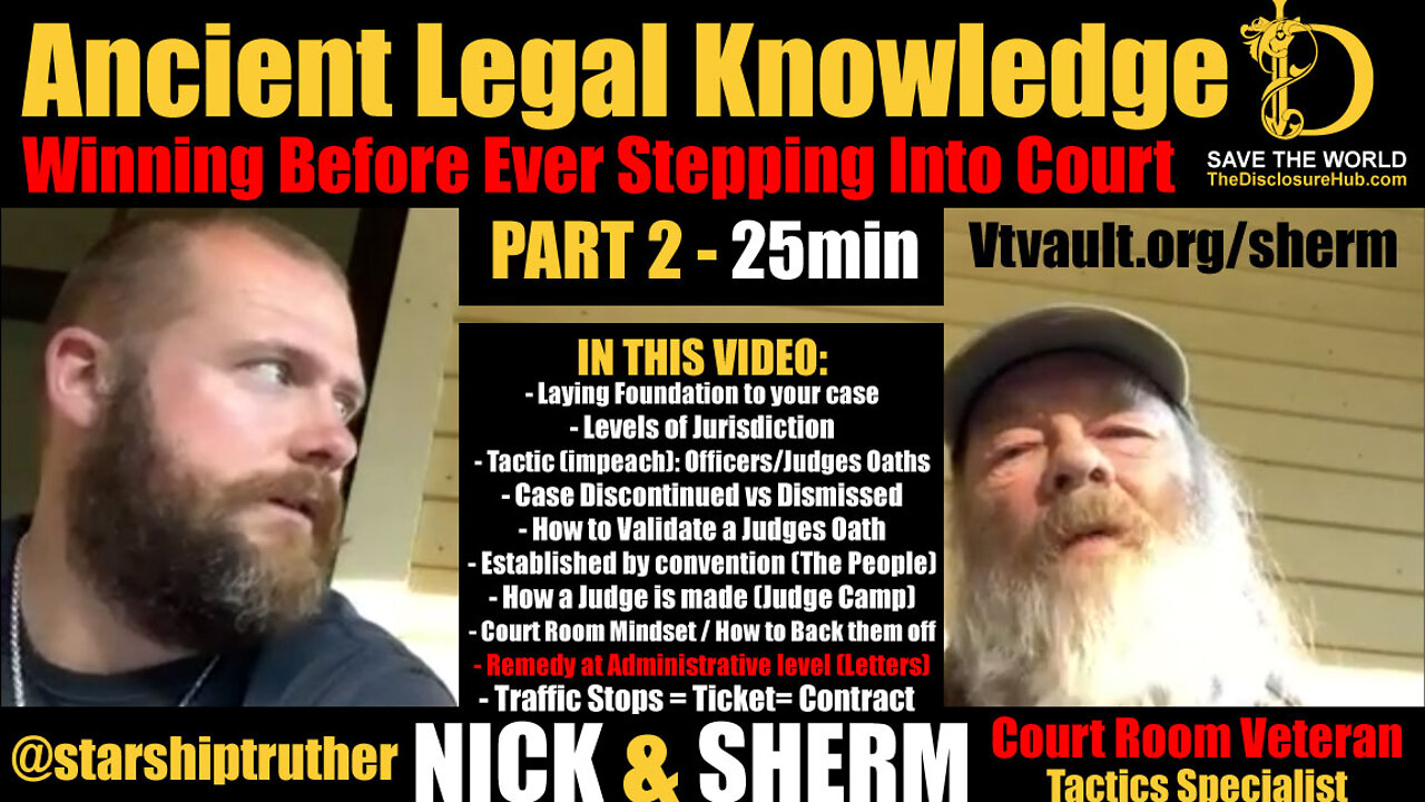 Ancient Legal Knowledge - Court Room Veteran - Real "Constitutional" Courtroom Warfare Pt 2