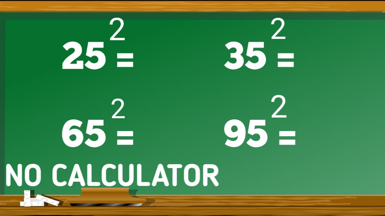 Quickly find square of a number that ends with five | super magic trick