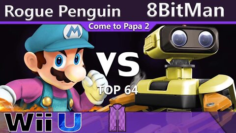 Rogue Penguin (Mario) vs. GoTE|8BitMan (ROB) - Wii U Top 64 - CTP2