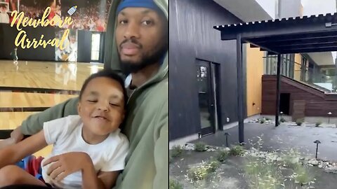 Damian Lillard Gives Brief Tour Of His Spectacular Modern Mansion During Daddy Duty! 🏡