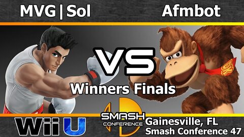 MVG|Sol (Little Mac) vs. Afmbot (Donkey Kong) - SSB4 Winners Finals - SC47