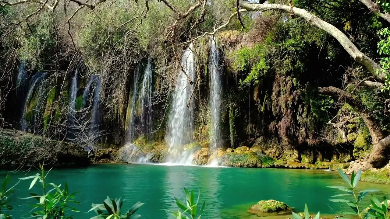 One Hour Nonstop Soothing Sound With An Amazing Waterfall view | Nature Waterfall 4k View With Sound