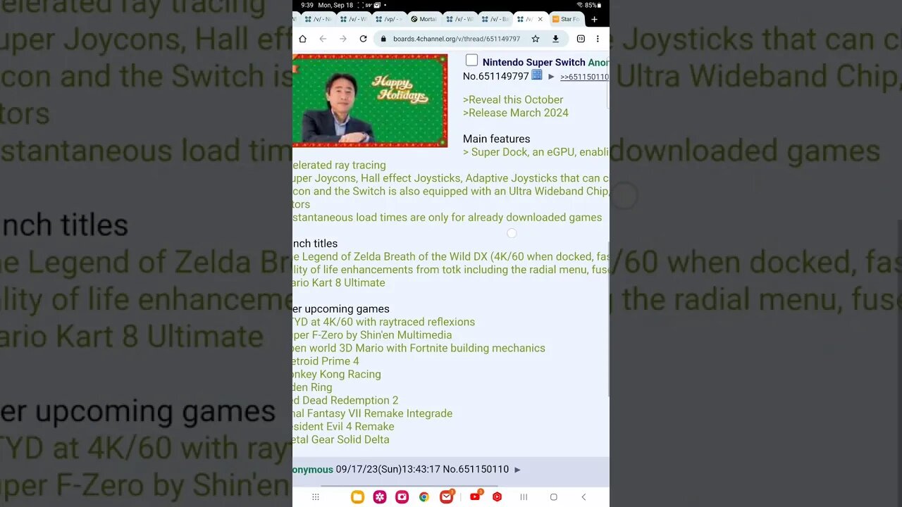 super nintendo switch leak