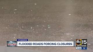 Flooded roads forcing closures around the Valley