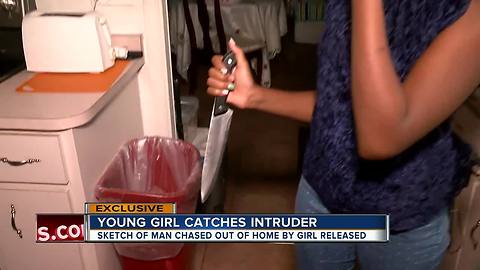 Brave 12-year-old wakes up to find burglar in her room, grabs kitchen knife and scares him off