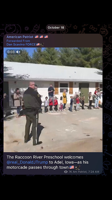 The Raccoon River Preschool welcomes @real_DonaldJTrump to Adel, Iowa