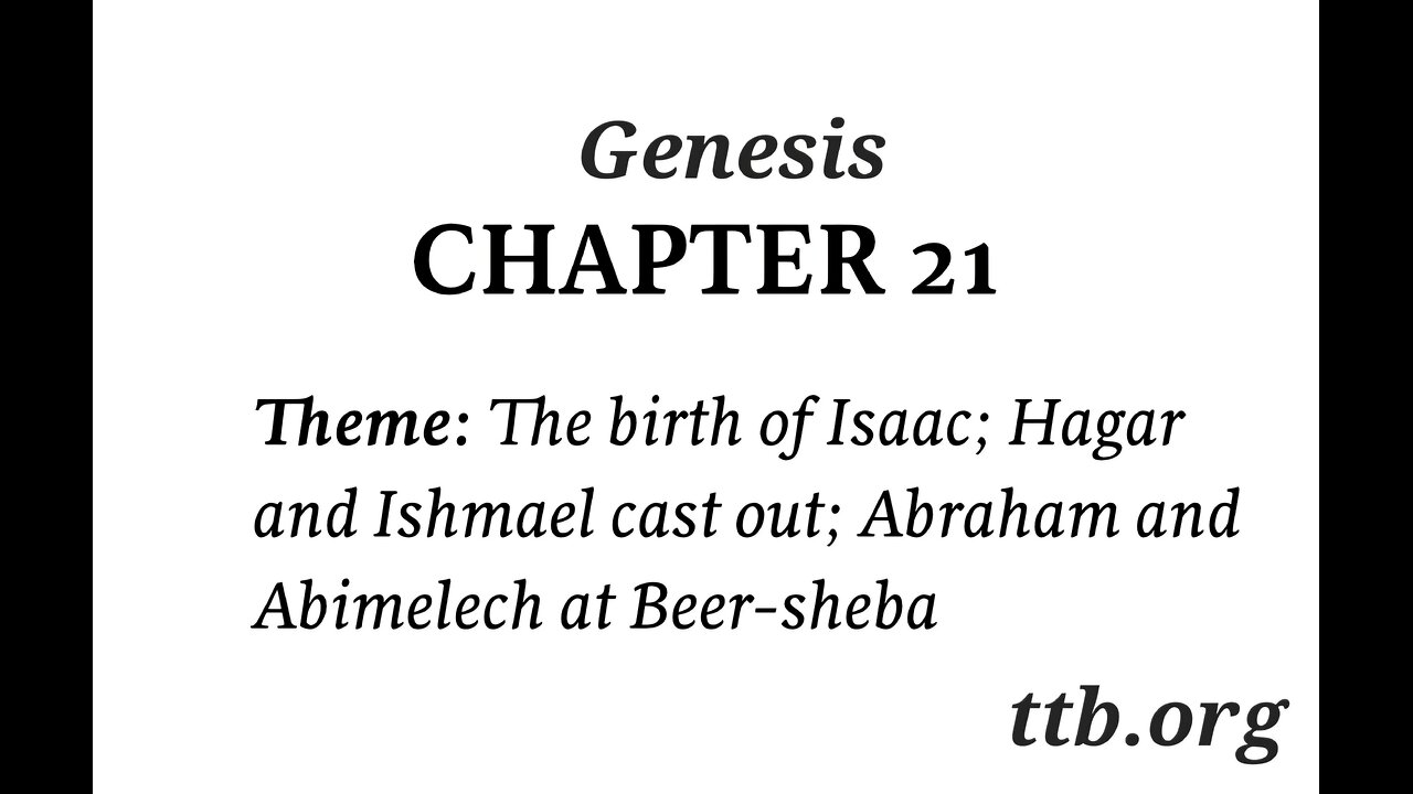 Genesis Chapter 21 (Bible Study)