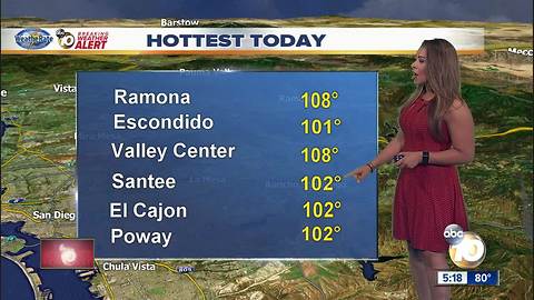 10News Pinpoint Weather with Meteorologist Angelica Campos