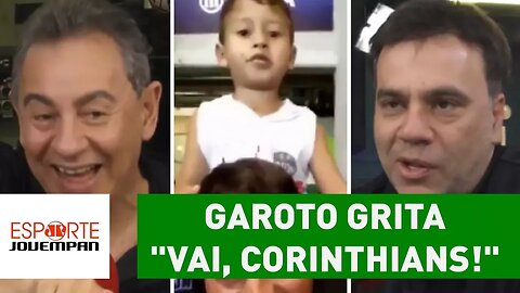 Garoto grita "VAI, CORINTHIANS!" no estádio do Palmeiras!