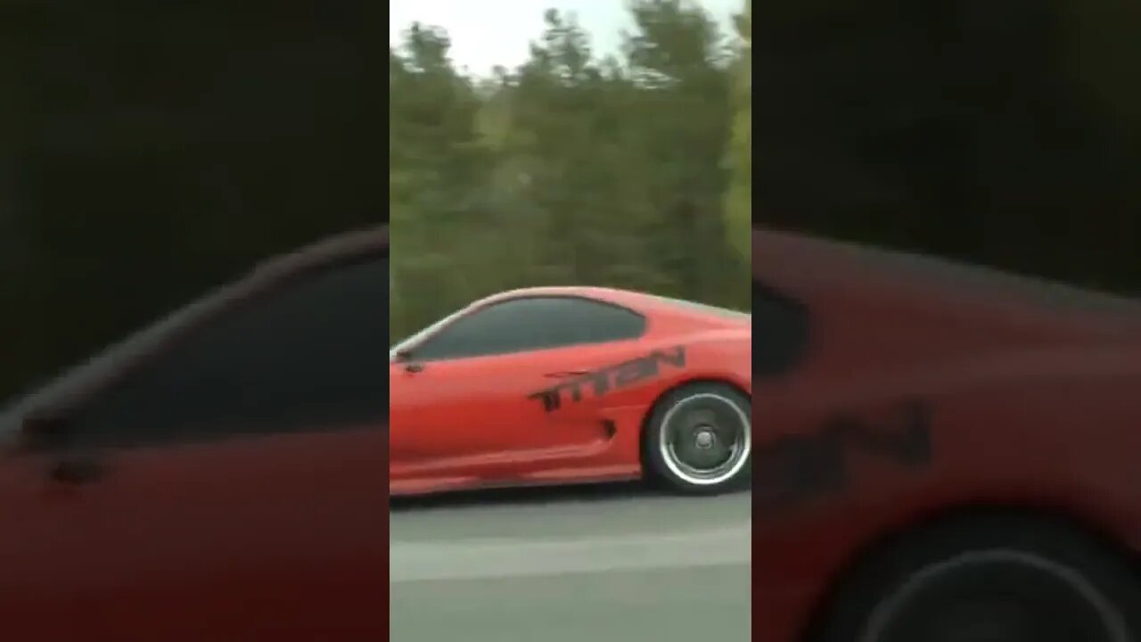 🤣Toyota Supra MKIV got brutally trolled by stock Ferrari F12Berlinetta V12 Ferrari power ⚠️ #f12