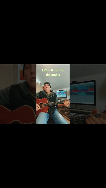 Wicked Easy 3 Chord Song with strum pattern #shorts