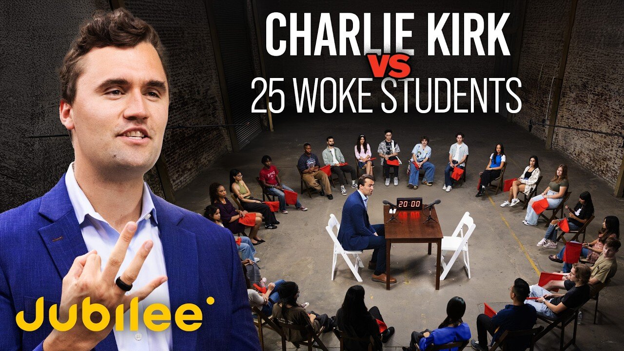 Charlie Kirk with Can 25 Liberal College Students Outsmart 1 Conservative?!