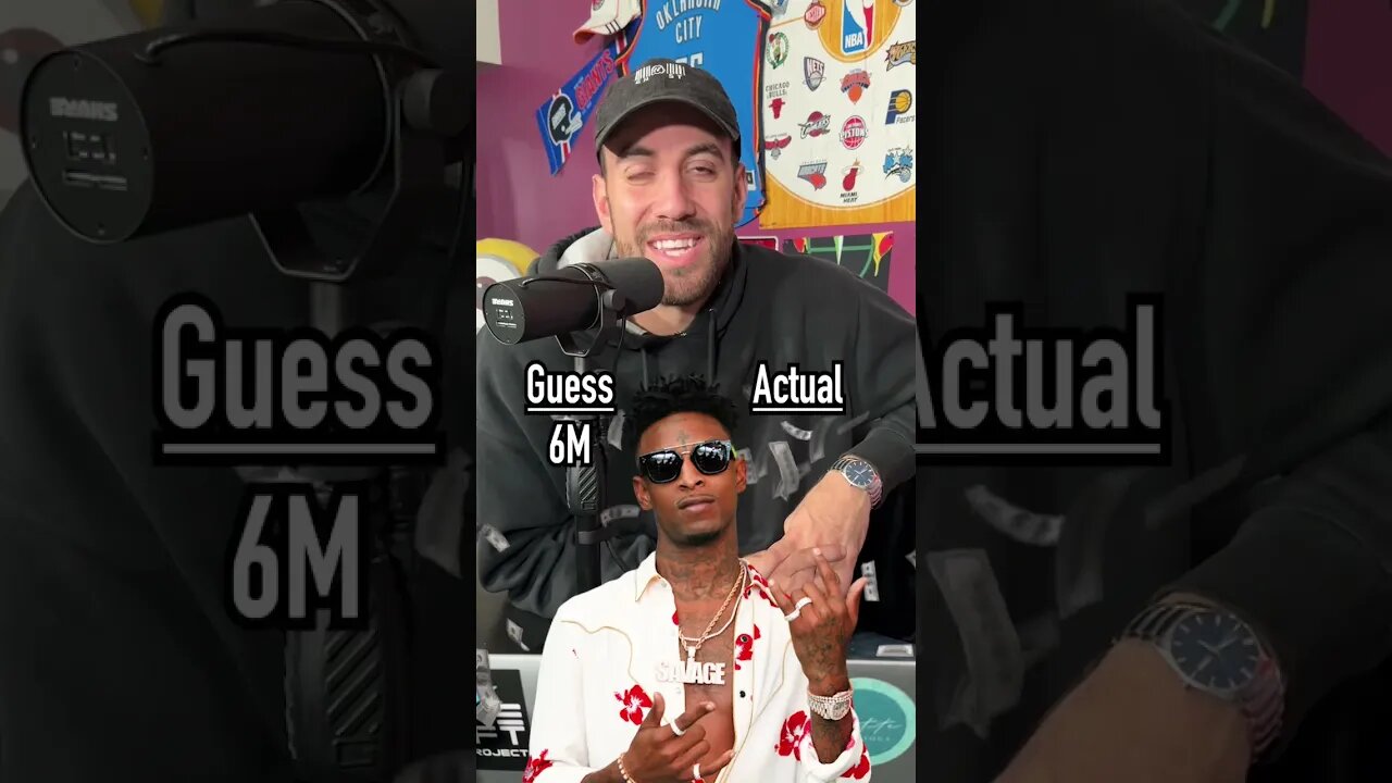 Guessing 21 Savage’s Net Worth and More!! #shorts #networth #traviskelce #petedavidson #21savage