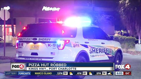 Robbery investigation at Port Charlotte Pizza Hut