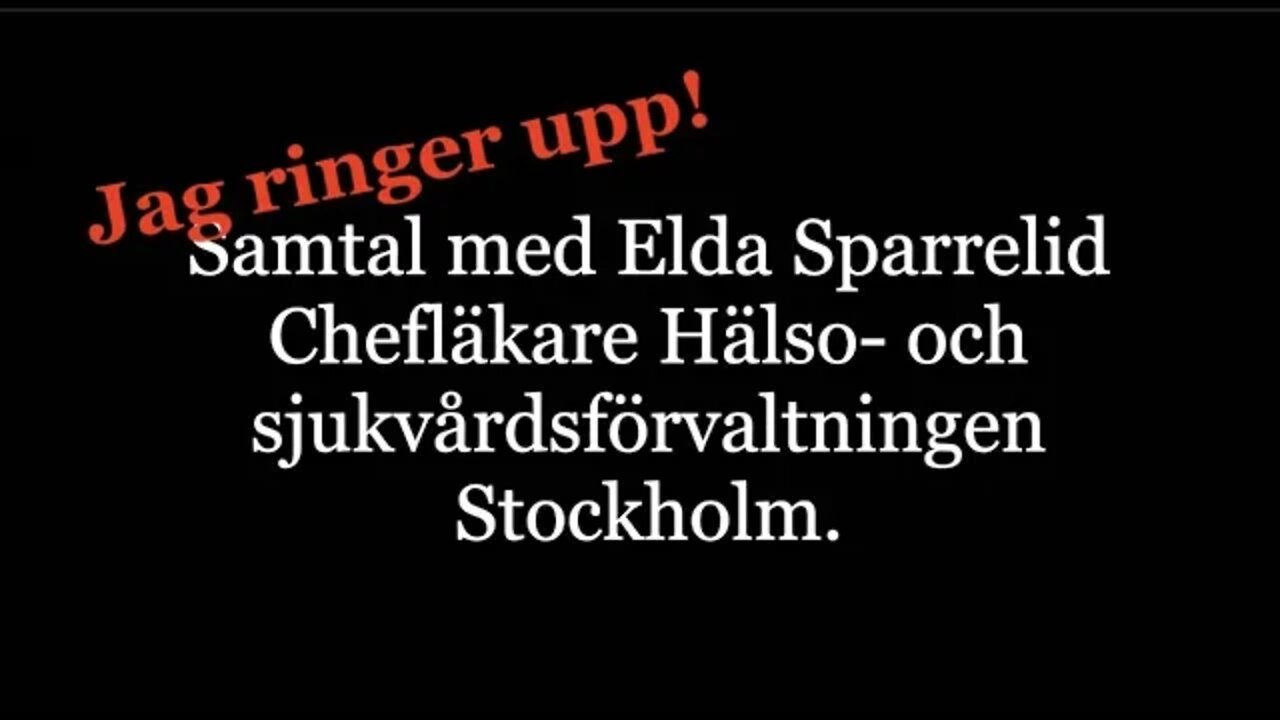 Samtal med Elda Sparrelid Chefläkare Hälsa- och sjukvårdsförvaltningen.