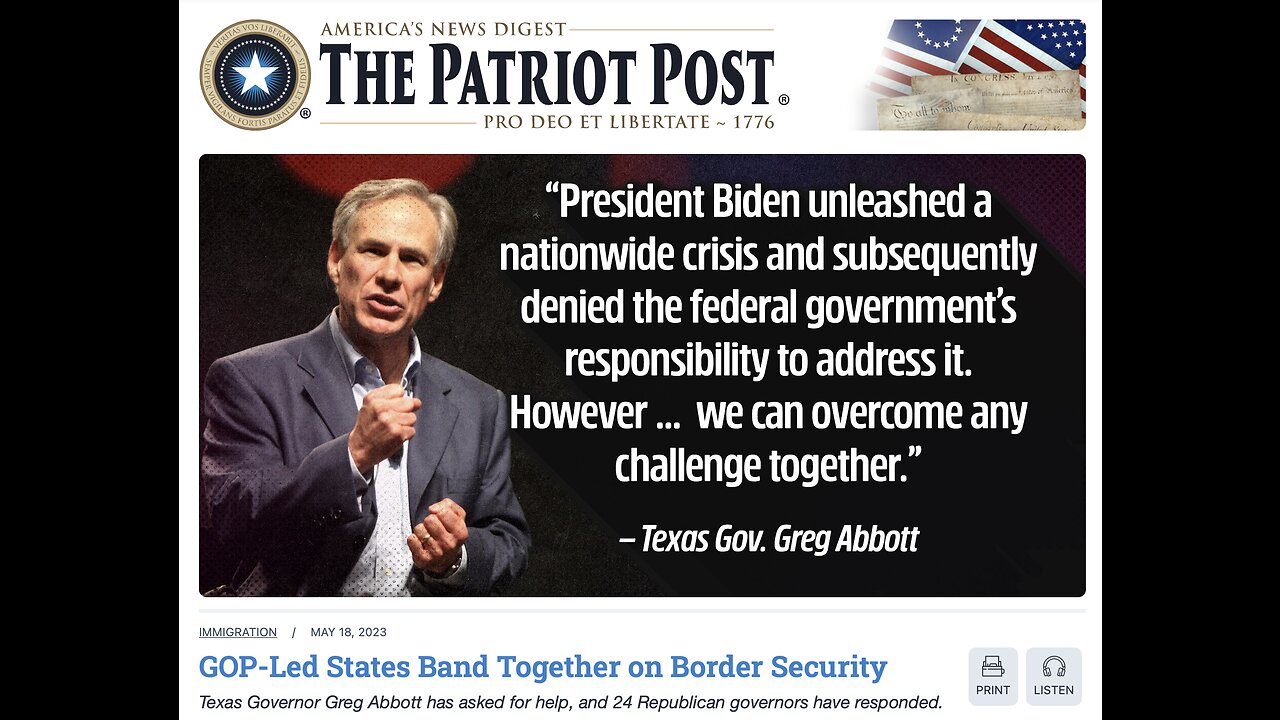 The Patriot Post Audio Edition Podcast for 5/18/23