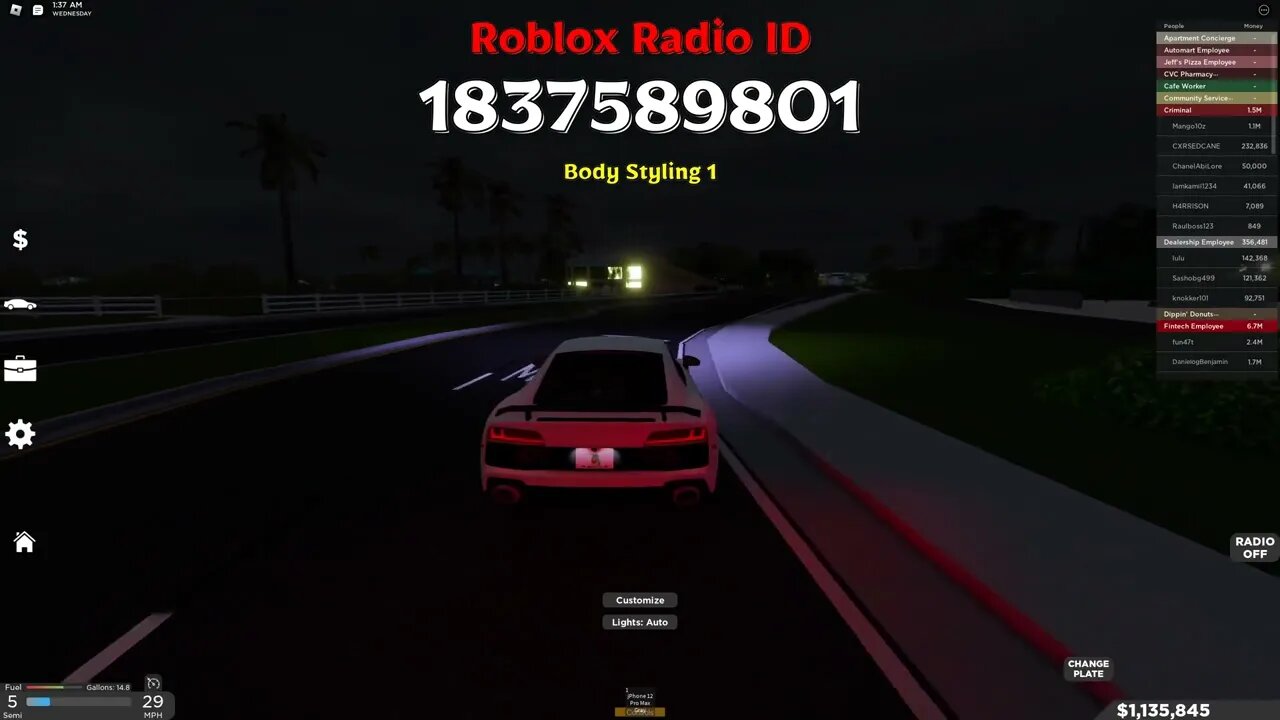 Styling Roblox Radio Codes/IDs