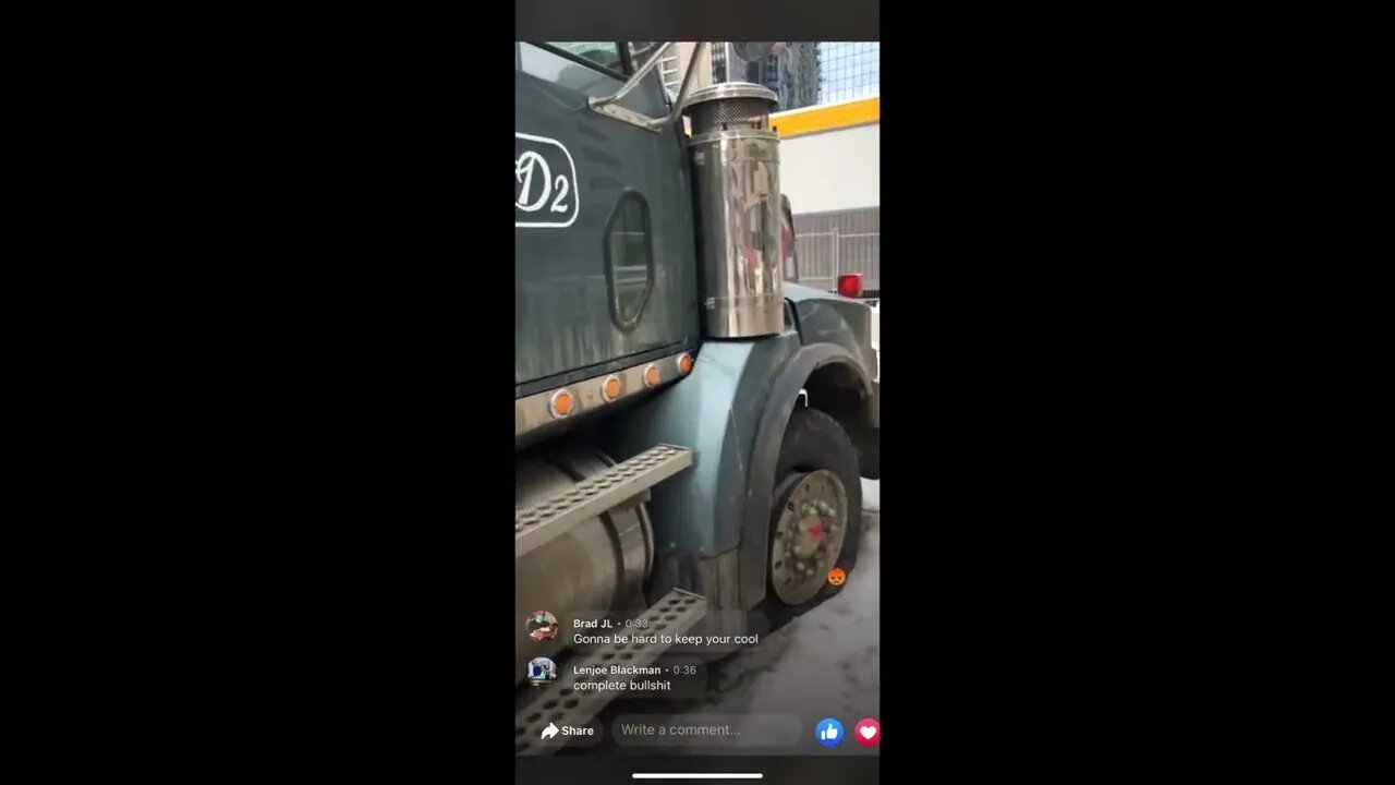 TRUCKERS VEHICLE WAS VANDALIZED