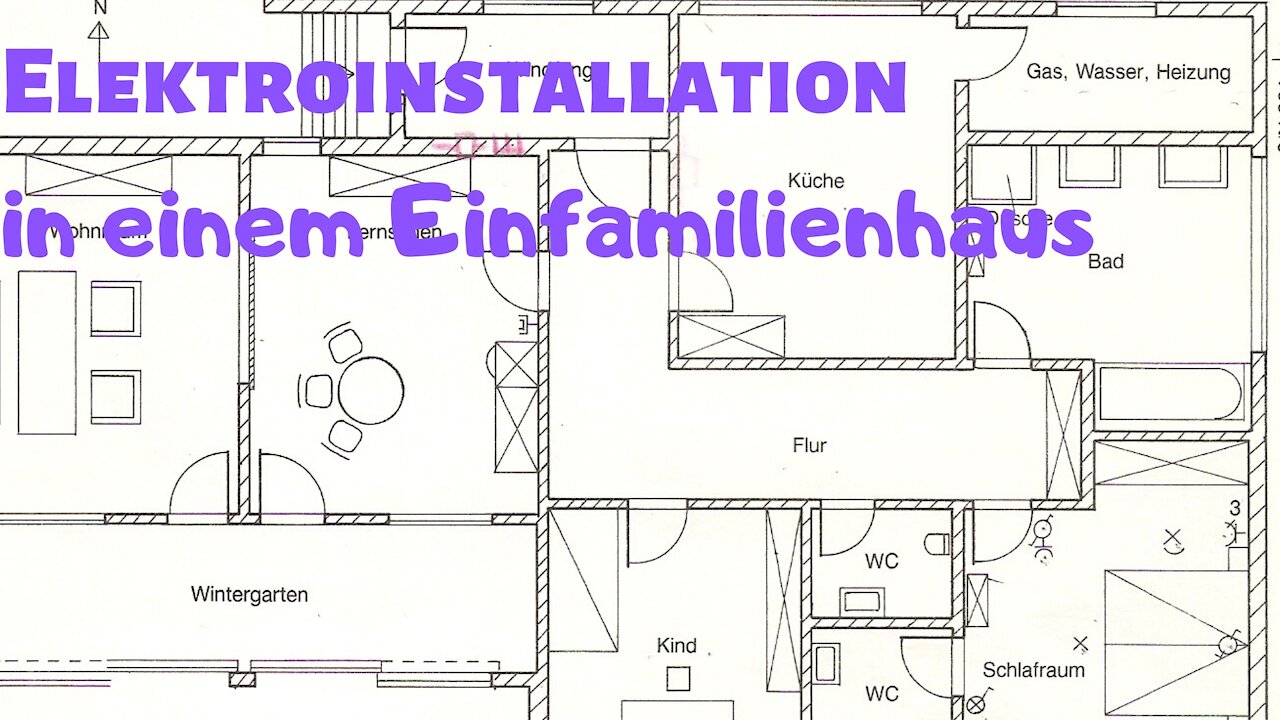 Einen Überblick über die Elektroinstallation in einem Einfamilienhaus, View electrical installation