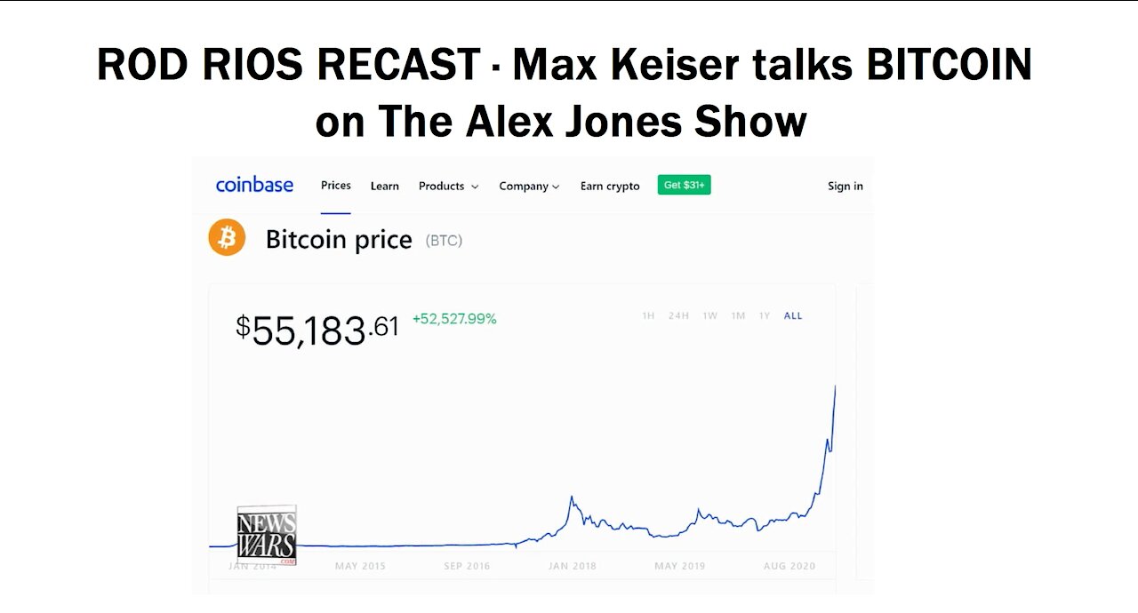 ROD RIOS RECAST · Max Keiser talks BITCOIN on The Alex Jones Show