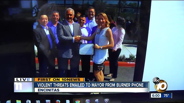 Violent threats emailed to Encinitas mayor from phone