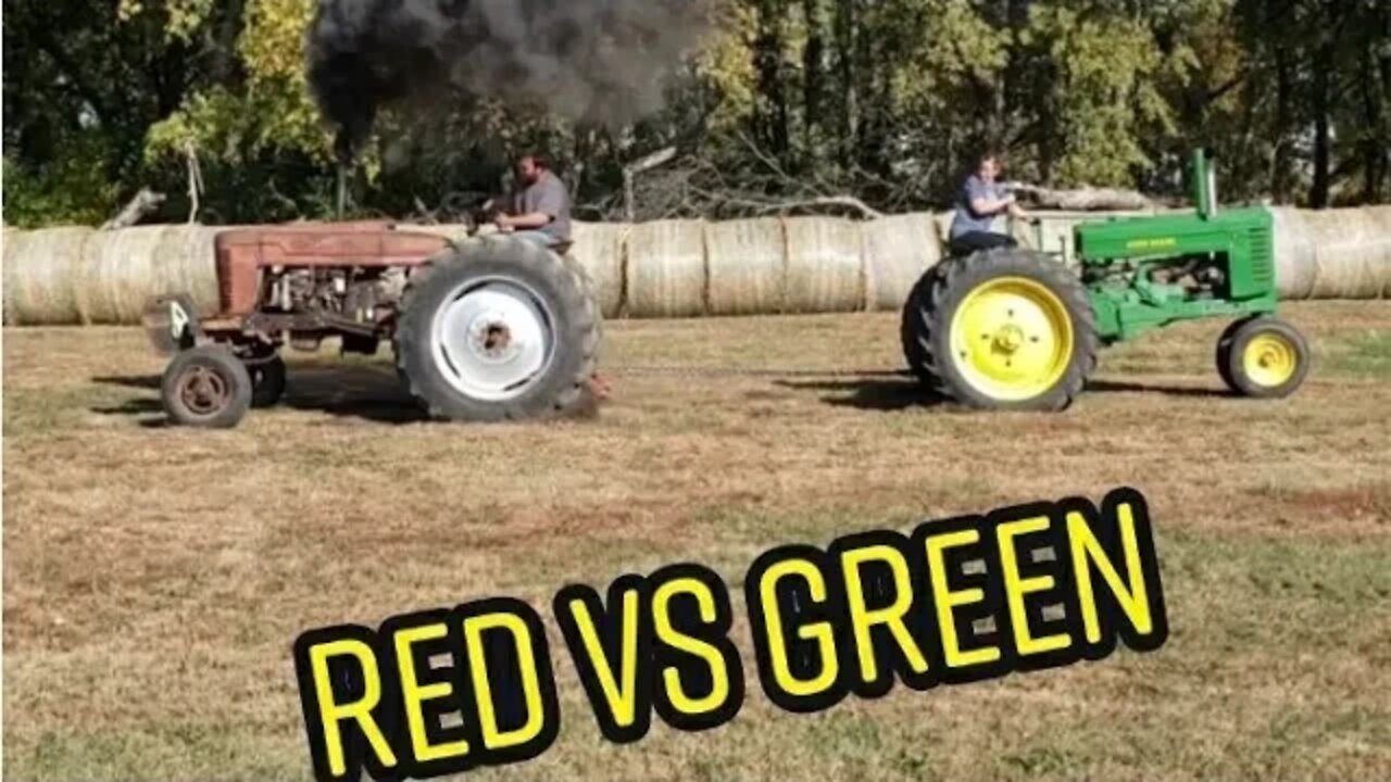 4bt Cummins Powered Farmall M VS John Deere G Tug-of-war