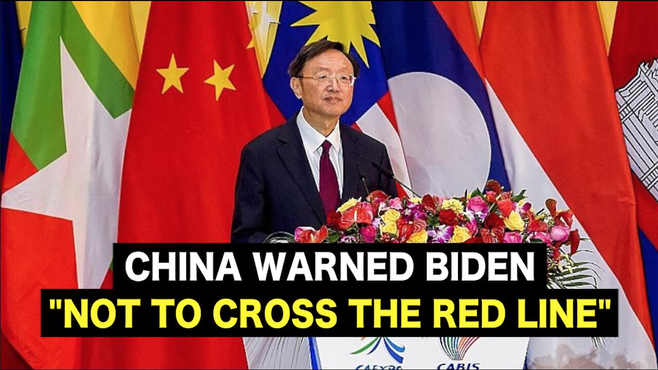 China warned BIDEN "NOT TO CROSS THE RED LINE"