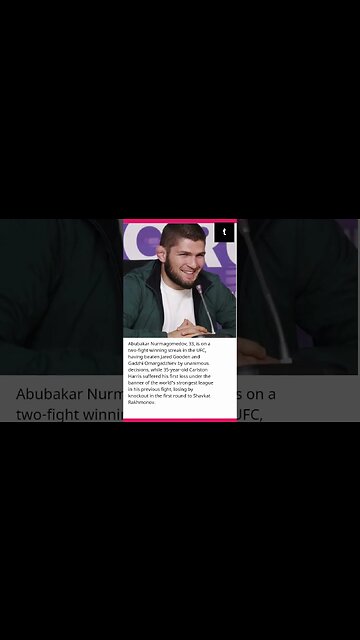 No longer scheduled: Abubakar Nurmagomedov vs. UFC