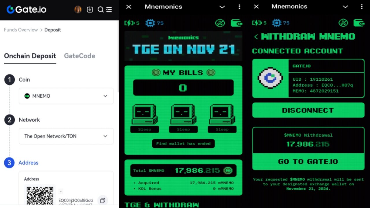 Mnemonics | How To Send Your $MNEMO Tokens To GATE IO EXCHANGE | TGE IN NOVEMBER 21 | Listing Soon