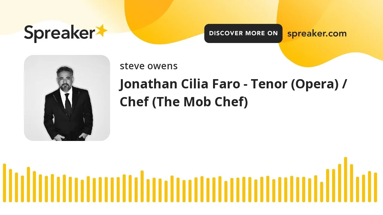 Jonathan Cilia Faro - Tenor (Opera) / Chef (The Mob Chef)