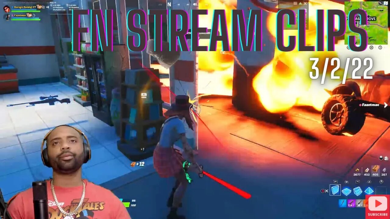 SAVAGE GAMING-YT [LIVE] FORTNITE Stream Clips 3/3/22