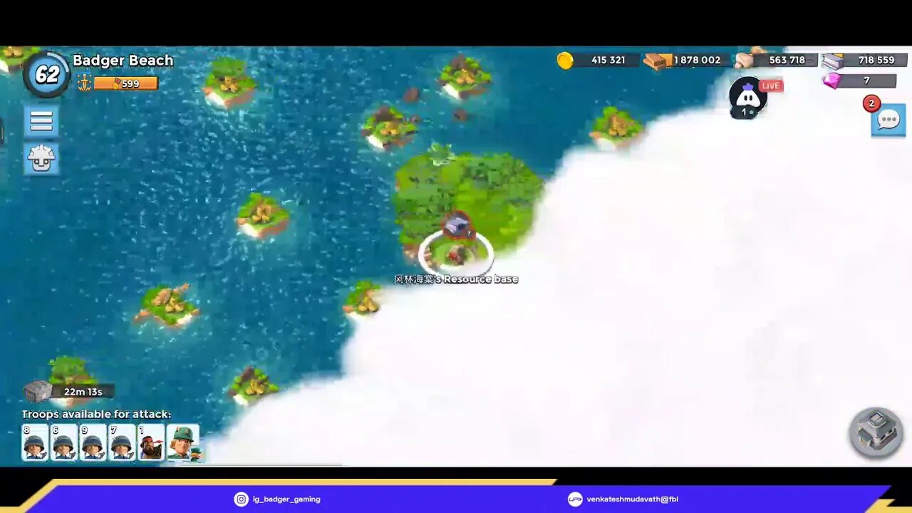 English Boom Beach : 😄 Happy stream | Playing Solo | Streaming with Turnip