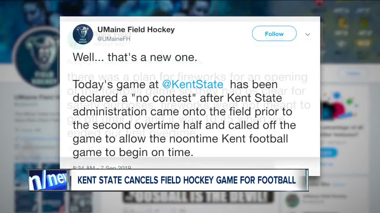 Kent State calls off women's field hockey game so football game could start on time