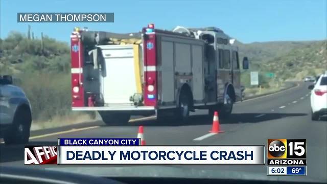 Rider killed in motorcycle crash in Black Canyon City