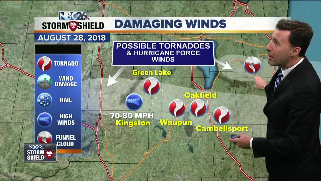 Michael Fish's NBC26 Storm Shield weather forecast