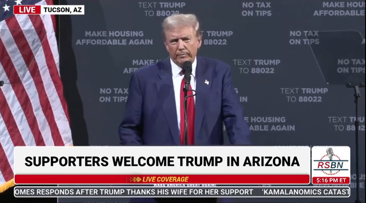 FULL SPEECH President Trump Delivers Remarks in Tucson, Arizona - 9 12 24