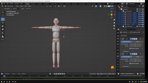 Blender - blocking volumentrico 07c - pose en T