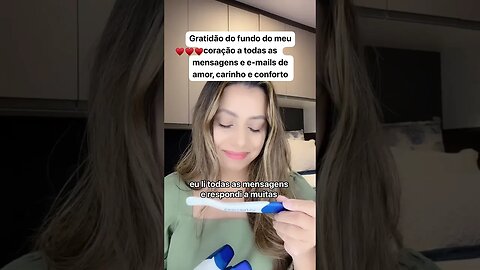 Obrigada pelas mensagens de carinho 🥰🙏
