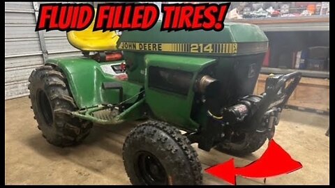 Fluid Filling the Front Tires! JD214 Mud Mower Build Pt. 24