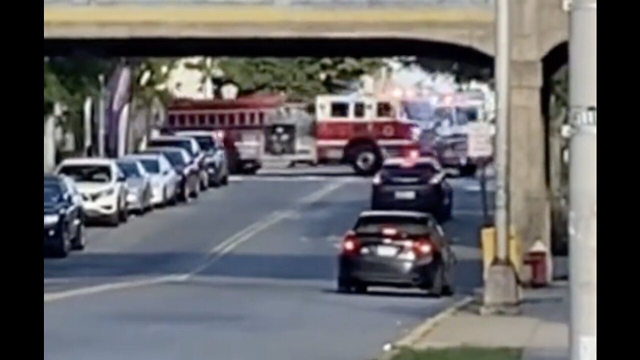 Two Speeding Fire Trucks Slam into One Another in New Jersey