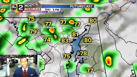 Showers Return to Maryland