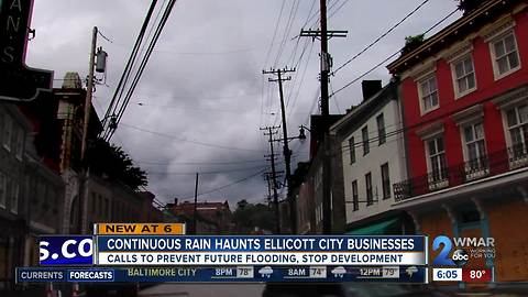 Continuous rain haunts Ellicott City businesses