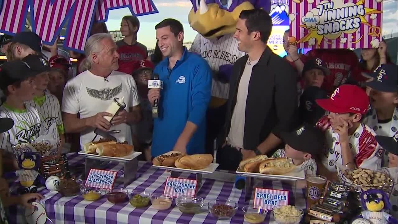 Coors Field on GMA, Part 1: ABC's Will Reeve and Gourmet Dogs with "Biker Jim"