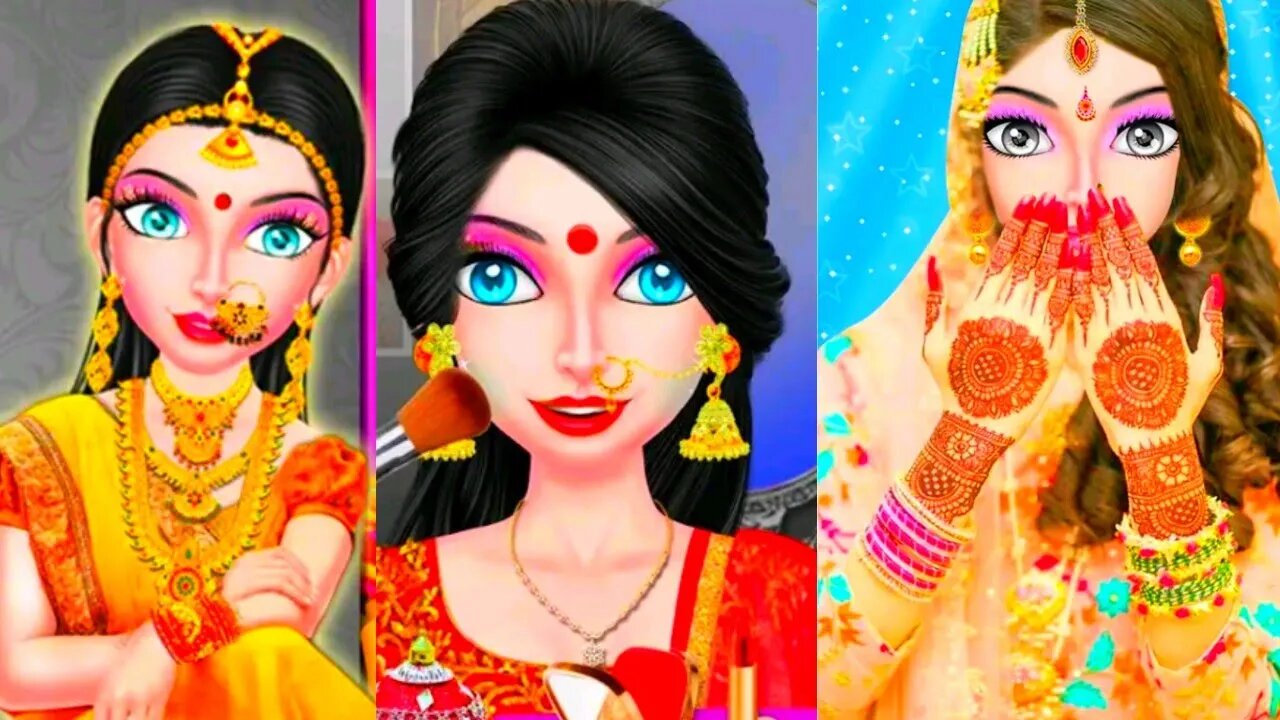 Indian royal wedding girl game-indian wedding game//girl games//makeup dressup game @TLPLAYZYT