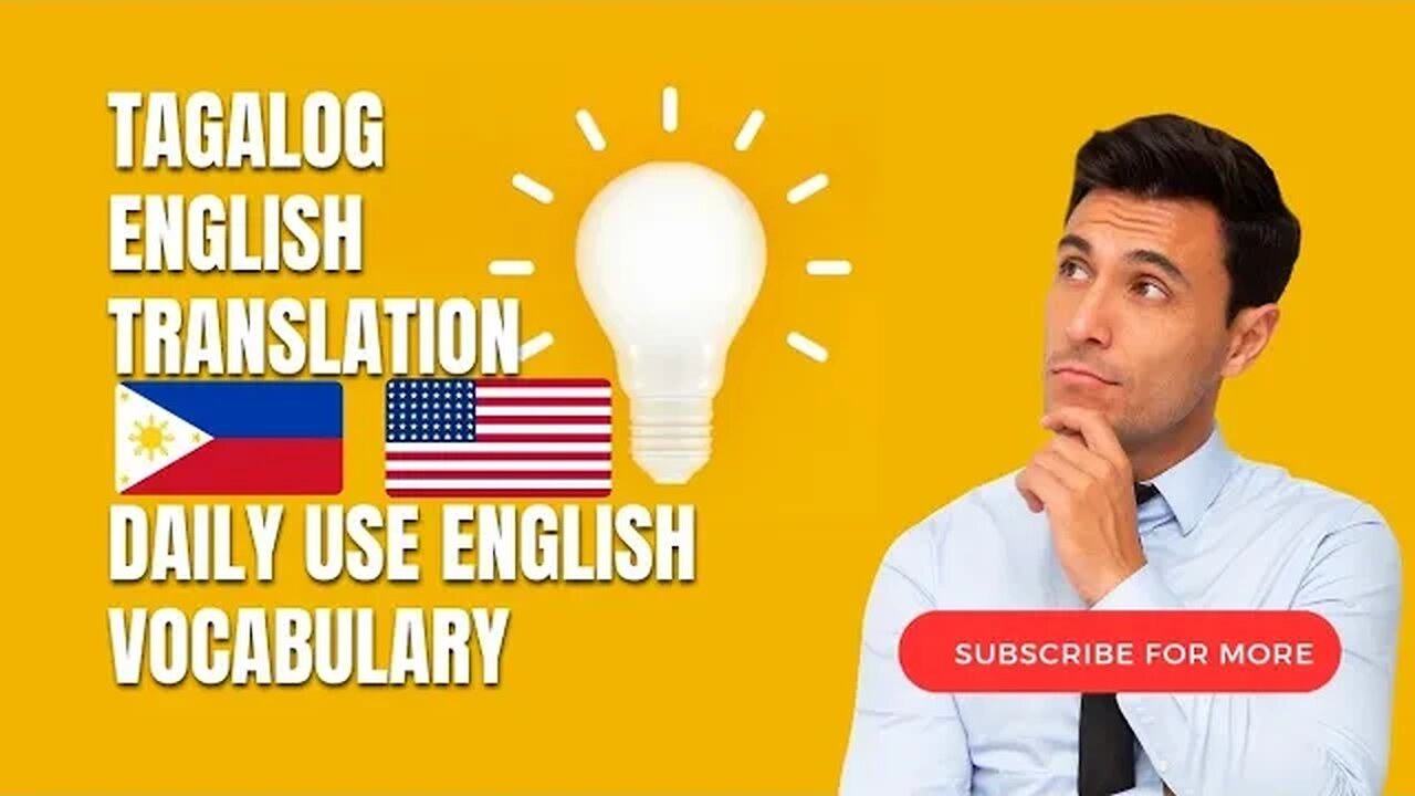 Part #3 Tagalog English Translation Daily use English vocabulary #englishtranslation #educational