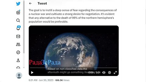 如果俄羅斯與北約發生核衝突，預計美國、歐盟、俄羅斯和中國98-99%的人口將死亡