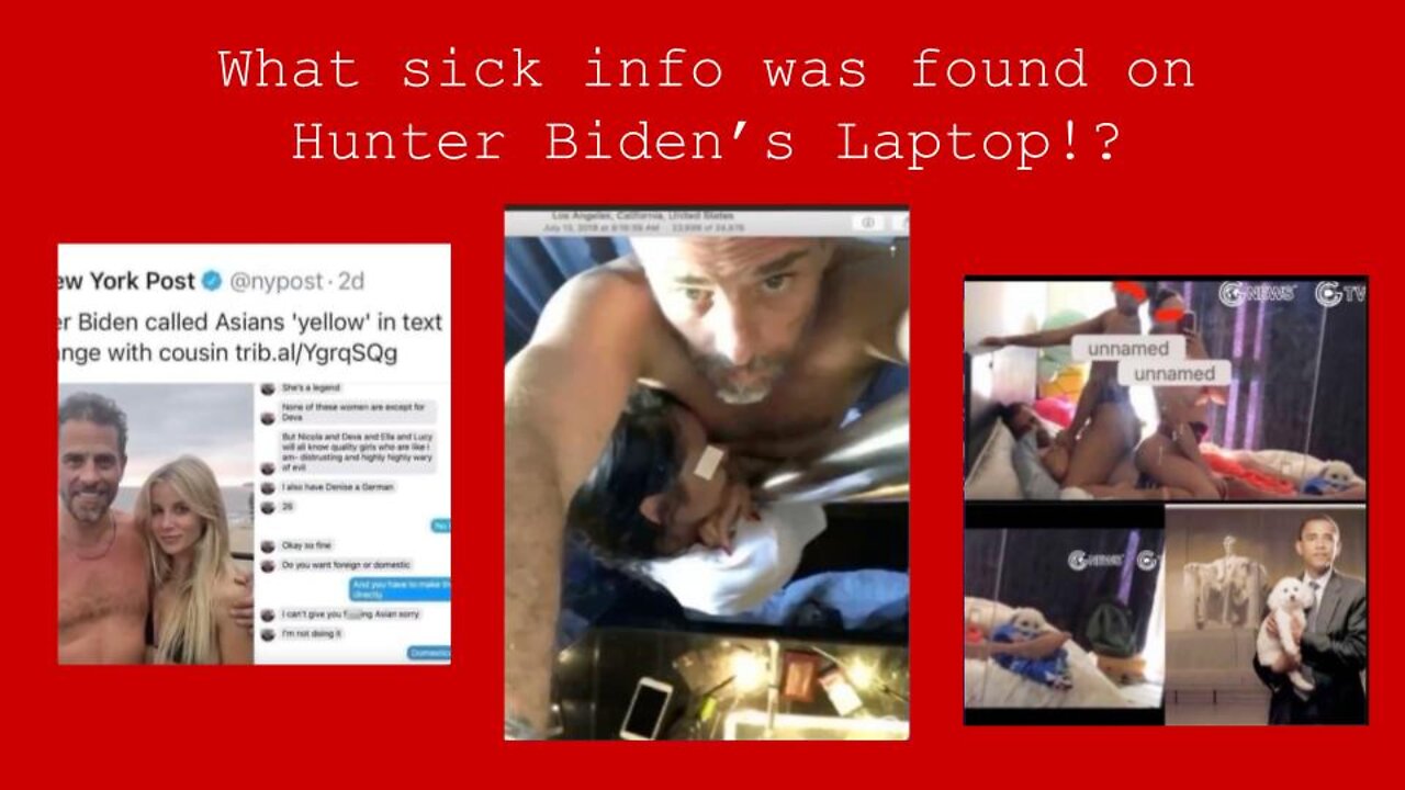 What sick info was found on Hunter Biden's Laptop?!