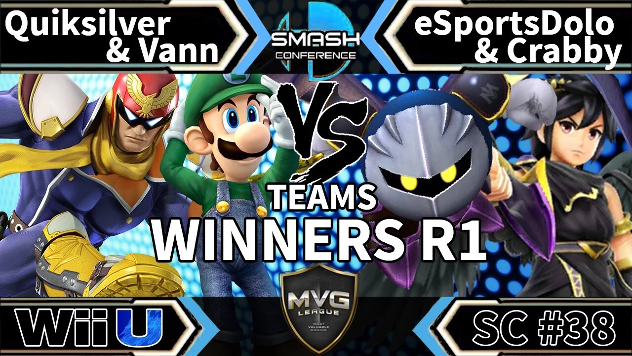 eSportsDolo & Crabby vs. Quiksilver & Vann - Teams SSB4 Winners R1 - Smash Conference 38